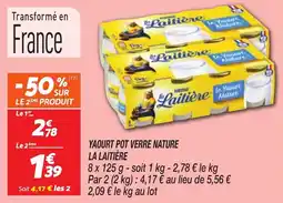 Netto Yaourt pot verre nature la laitière offre