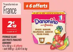 Fromage blanc aux fruits panachés danonino