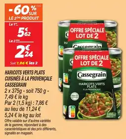 Netto Haricots verts plats cuisines à la provençale cassegrain offre