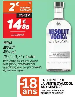 Netto Vodka absolut offre