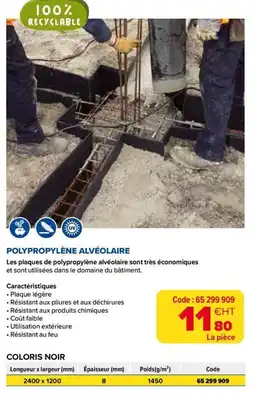 Prolians PolypropylÚne alvéolaire offre