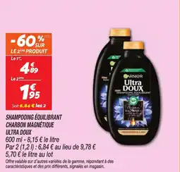 Netto Shampooing équilibrant charbon magnétique ultra doux offre