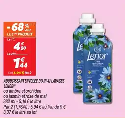 Netto Adoucissant envolee d'air 42 lavages lenor offre