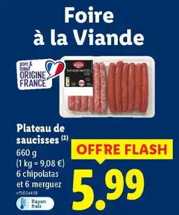 Lidl Plateau de saucisses offre