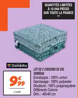 Netto Lot de 2 coussins de sol domédia offre