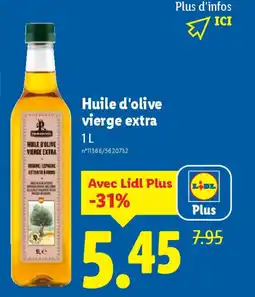Lidl Huile d'olive vierge extra offre