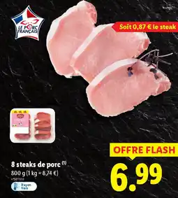Lidl 8 steaks de porc offre