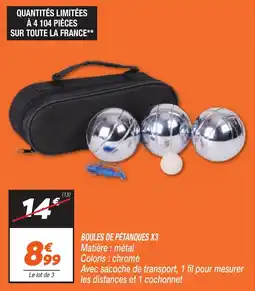 Netto Boules de pétanques x3 offre