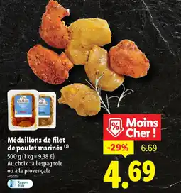 Lidl Médaillons de filet de poulet marinés offre