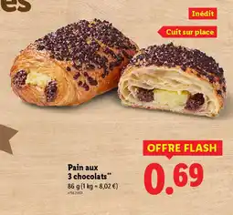 Lidl Pain aux 3 chocolats offre