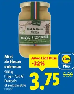 Lidl MARIBEL Miel de fleurs crémeux offre