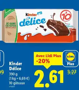 Lidl KINDER Délice offre