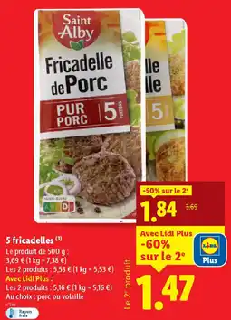 Lidl SAINT ALBY 5 fricadelles offre