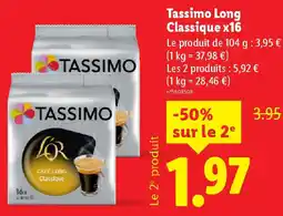 Lidl TASSIMO Classique x16 offre