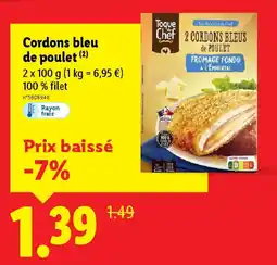 Lidl Cordons bleu de poulet offre