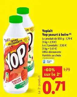 Lidl YOP Yoplait yaourt à boire offre
