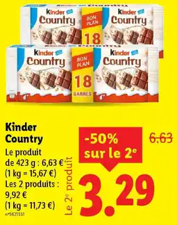 Lidl KINDER Country offre