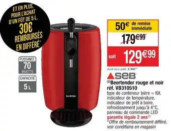 Cora x Carrefour Beertender rouge et noir offre