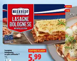 Lidl MCENNEDY Lasagnes bolognaise au porc effiloché offre