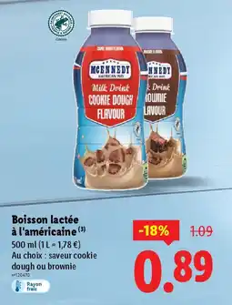 Lidl MCENNEDY Boisson lactée à l'américaine offre