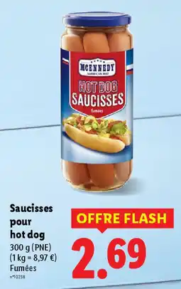 Lidl MCENNEDY Saucisses pour hot dog offre