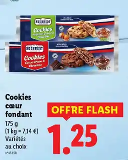 Lidl MCENNEDY Cookies cœur fondant offre