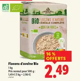 Lidl Flocons d'avoine Bio offre