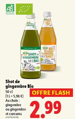 Lidl Shot de gingembre Bio offre