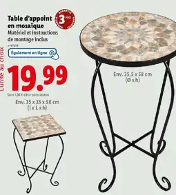Lidl Table d'appoint en mosaïque offre