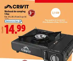 Lidl CRIVIT Réchaud de camping 1 feu offre