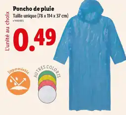 Lidl Poncho de pluie offre