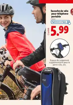Lidl Sacoche de vélo pour téléphone portable offre