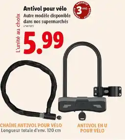 Lidl Antivol pour vélo offre