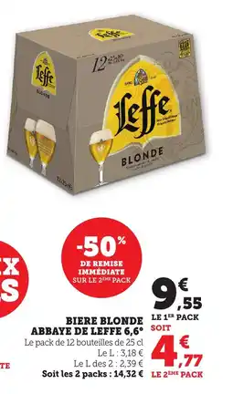 Bi1 Biere blonde abbaye de leffe 6,6° offre