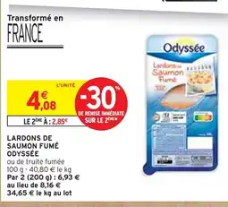Intermarché ODYSSÉE Lardons de saumon fumé offre