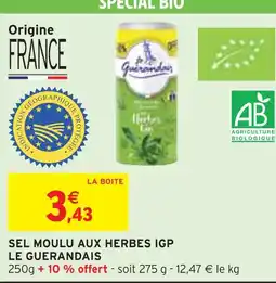 Intermarché Le Guérandais Sel moulu aux herbes IGP offre