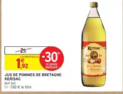Intermarché Kerisac Jus de pommes de Bretagne offre