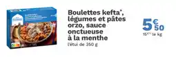 Picard Boulettes kefta légumes et pâtes orzo sauce onctueuse à la menthe offre