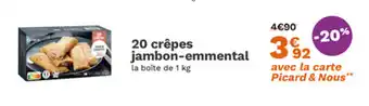 Picard 20 crêpes jambon-emmental offre