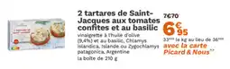 Picard 2 tartares de saint- jacques aux tomates confites et au basilic offre