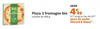 Picard Pizza 3 fromages bio offre