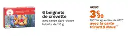 Picard 6 beignets de crevette offre