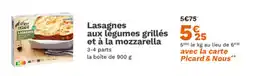 Picard Lasagnes aux légumes grillés et à la mozzarella offre