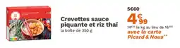 Picard Crevettes sauce piquante et riz thaï offre