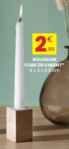 Stokomani Bougeoir cube en ciment offre