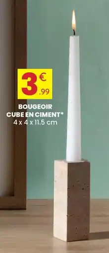Stokomani Bougeoir cube en ciment offre