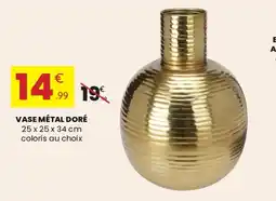 Stokomani Vase métal doré offre