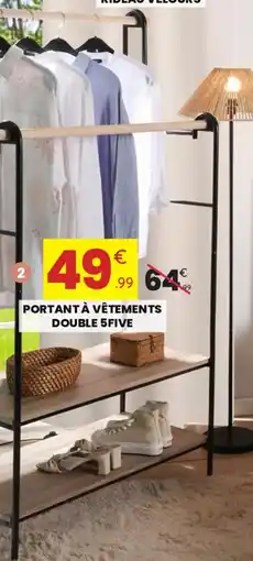 Stokomani Portant à vêtements double 5five offre