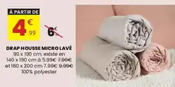 Stokomani Drap housse micro lavé offre