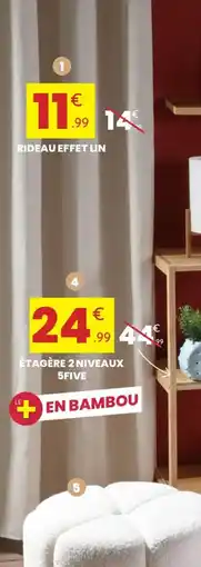 Stokomani Rideau effet lin offre